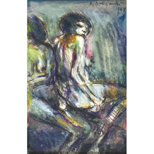 EDMONDO DOBRZANSKI : 'Due nudi sul letto' (DOBIASCHOFSKY AUKTIONEN AG)