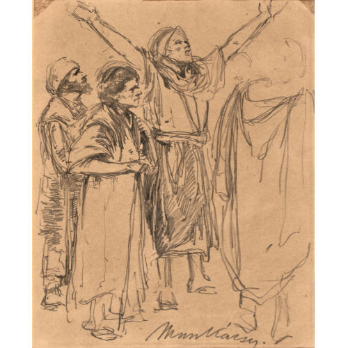 MIHLY VON (EIGTL. LIEB MUNKCSY : 'Der Horchende' (DOBIASCHOFSKY AUKTIONEN AG)
