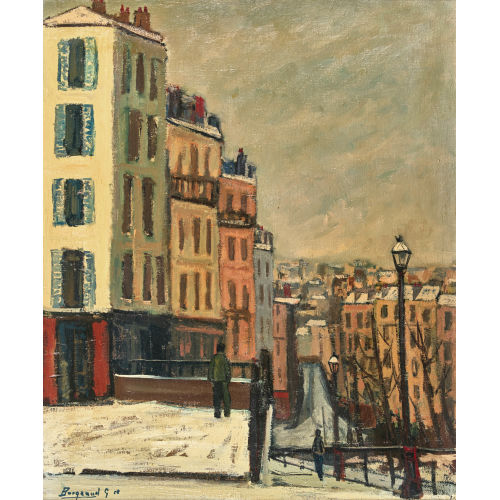 GEORGES BORGEAUD : 'Rue Edouard Muller (Paris)' (DOBIASCHOFSKY AUKTIONEN AG)