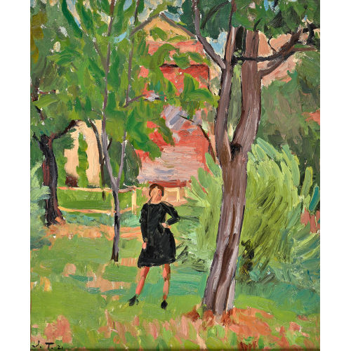 JOHN TORCAPEL : Junge Frau im Garten (DOBIASCHOFSKY AUKTIONEN AG)