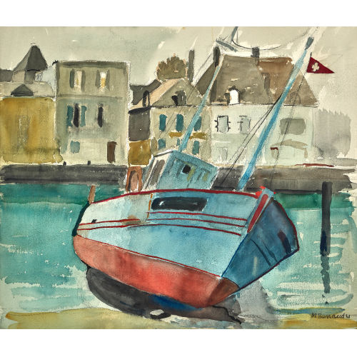 MAURICE BARRAUD : Boot im Hafen (DOBIASCHOFSKY AUKTIONEN AG)