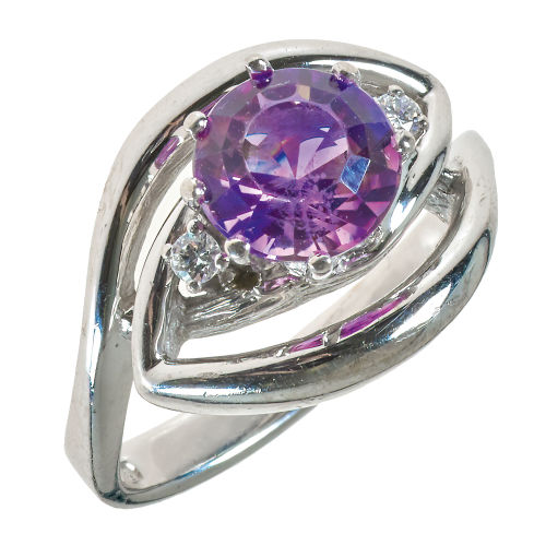AMETHYST-BRILLANT-RING : (DOBIASCHOFSKY AUKTIONEN AG)