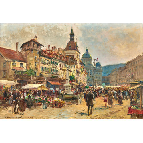 GEORGES STEIN : Auf dem Markt in Bern (DOBIASCHOFSKY AUKTIONEN AG)