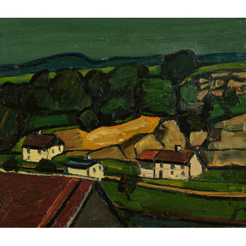 ALBERT SCHNYDER : 'Felsen und H�user (Vicques)' (DOBIASCHOFSKY AUKTIONEN AG)