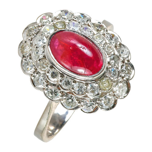 RUBIN-DIAMANT-RING : (DOBIASCHOFSKY AUKTIONEN AG)
