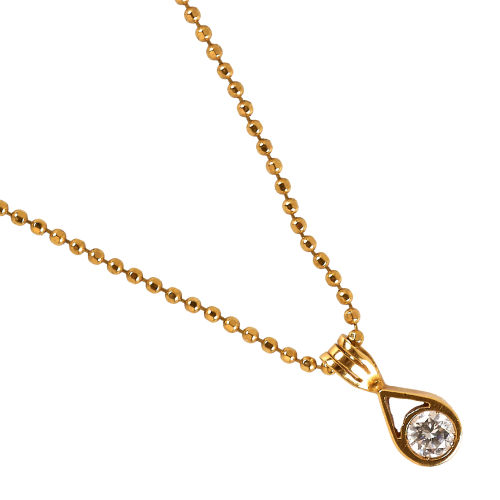 BRILLANT-ANH�NGER MIT KETTE : Bucherer, Luzern (DOBIASCHOFSKY AUKTIONEN AG)
