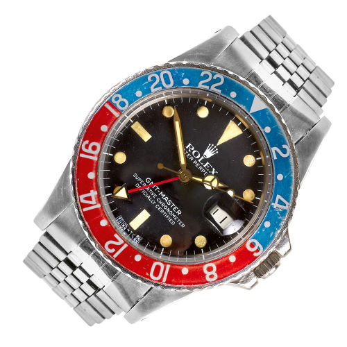 ROLEX : Herrenarmbanduhr 'Oyster Perpetual Date, GMT-Master' (DOBIASCHOFSKY AUKTIONEN AG)