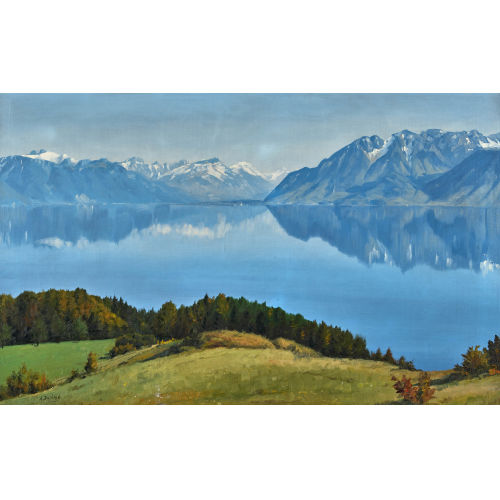 ALBERT DUPLAIN : 'Vue de Chexbres' (DOBIASCHOFSKY AUKTIONEN AG)