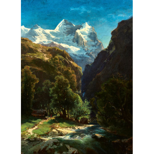 ALEXANDRE CALAME : 'Paysage alpestre' (DOBIASCHOFSKY AUKTIONEN AG)