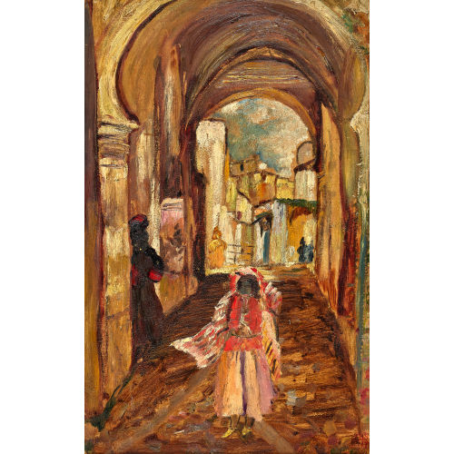 ERNESTO TRAUGOTT SCHIESS : 'Strasse in Tunis' (DOBIASCHOFSKY AUKTIONEN AG)