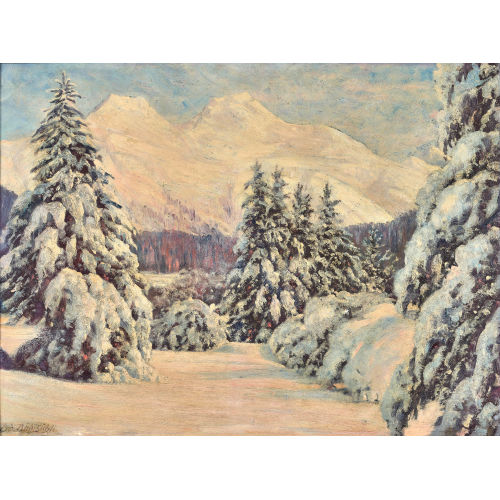 EDUARD PAUL R�DIS�HLI : Winterlandschaft bei St. Moritz (DOBIASCHOFSKY AUKTIONEN AG)