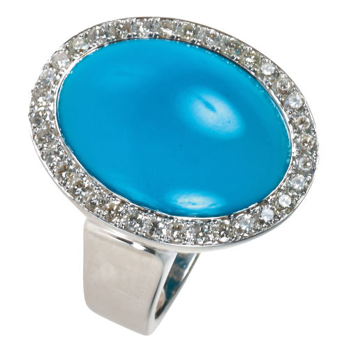 T�RKIS-DIAMANT-RING : (DOBIASCHOFSKY AUKTIONEN AG)
