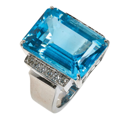 TOPAS-DIAMANT-RING : (DOBIASCHOFSKY AUKTIONEN AG)