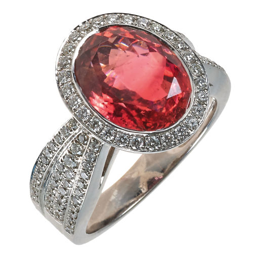 TURMALIN-DIAMANT-RING : (DOBIASCHOFSKY AUKTIONEN AG)