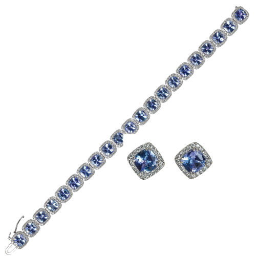 TANSANIT-DIAMANT-SET : (DOBIASCHOFSKY AUKTIONEN AG)