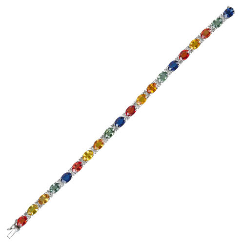 SAPHIR-DIAMANT-BRACELET : (DOBIASCHOFSKY AUKTIONEN AG)