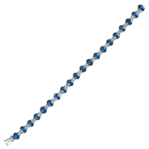 SAPHIR-DIAMANT-BRACELET : (DOBIASCHOFSKY AUKTIONEN AG)