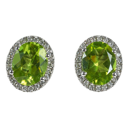 PERIDOT-DIAMANT-OHRSTECKER : (DOBIASCHOFSKY AUKTIONEN AG)