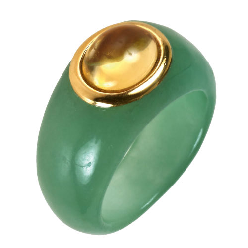 CITRIN-JADE-RING : (DOBIASCHOFSKY AUKTIONEN AG)