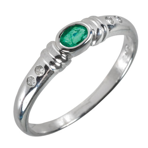 SMARAGD-DIAMANT-RING : (DOBIASCHOFSKY AUKTIONEN AG)
