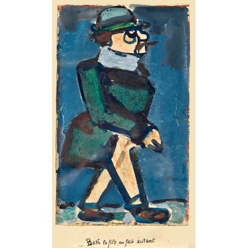 GEORGES ROUAULT : 'Bath le fils ... II' dit aussi 'L'homme au cigare' (DOBIASCHOFSKY AUKTIONEN AG)