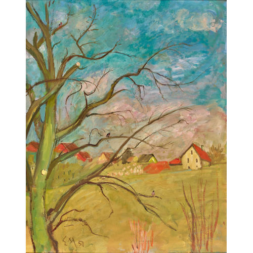 ERNST MORGENTHALER : Herbstliche Landschaft mit Dorf (DOBIASCHOFSKY AUKTIONEN AG)