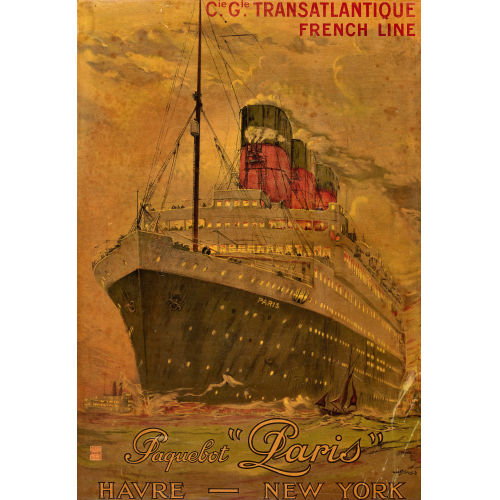 ALBERT S�BILLE : 'French Line Paquebot 'Paris' Havre-New-York' (DOBIASCHOFSKY AUKTIONEN AG)