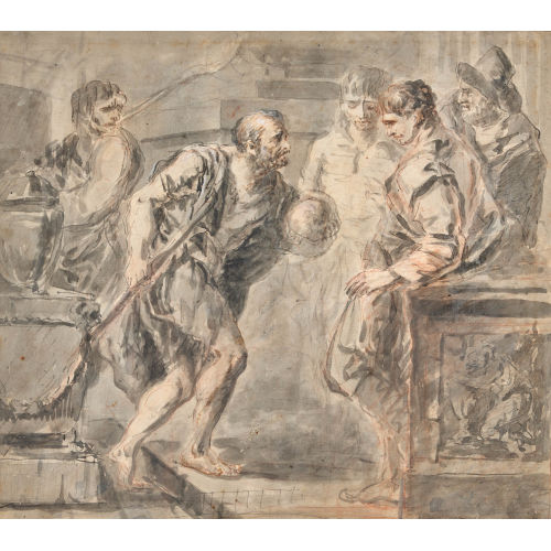 FELIX CHRISTOPH CAJETAN FUCHS : Hamlet auf dem Friedhof (DOBIASCHOFSKY AUKTIONEN AG)