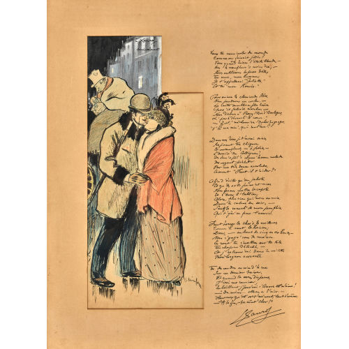 TH�OPHILE-ALEXANDRE STEINLEN : 'Le baiser' (DOBIASCHOFSKY AUKTIONEN AG)