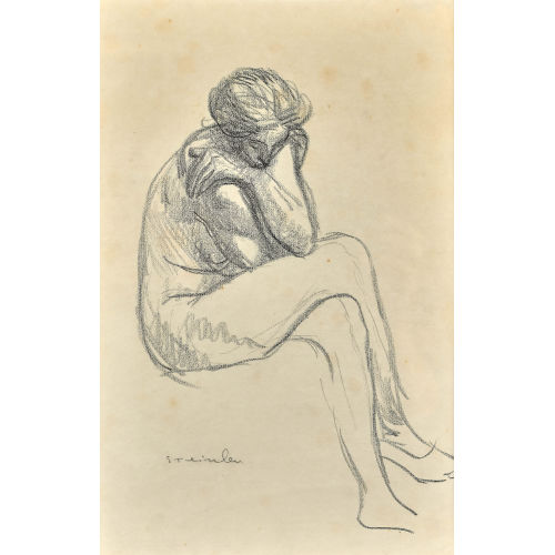 TH�OPHILE-ALEXANDRE STEINLEN : Sitzender Frauenakt (DOBIASCHOFSKY AUKTIONEN AG)