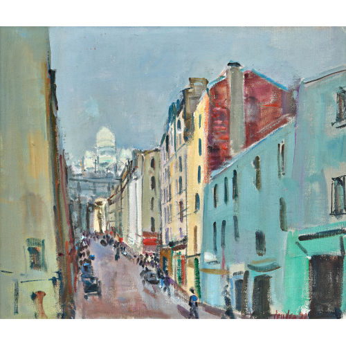 RUDOLF ZENDER : 'Rue de Chartres avec le Sacre-Coeur' (DOBIASCHOFSKY AUKTIONEN AG)