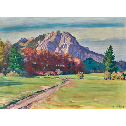 WALDEMAR THEOPHIL FINK : 'Herbst bei Simmenfluh' (DOBIASCHOFSKY AUKTIONEN AG)