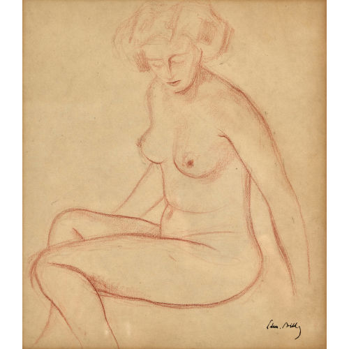 EDMOND BILLE : Nu assise (DOBIASCHOFSKY AUKTIONEN AG)