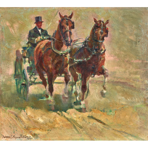 IWAN EDWIN HUGENTOBLER : Kutschenfahrt (DOBIASCHOFSKY AUKTIONEN AG)