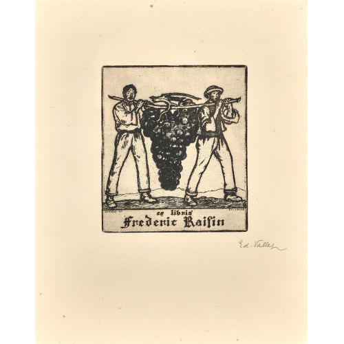 �DOUARD VALLET : 'Ex libris Frederic Raisin' (DOBIASCHOFSKY AUKTIONEN AG)