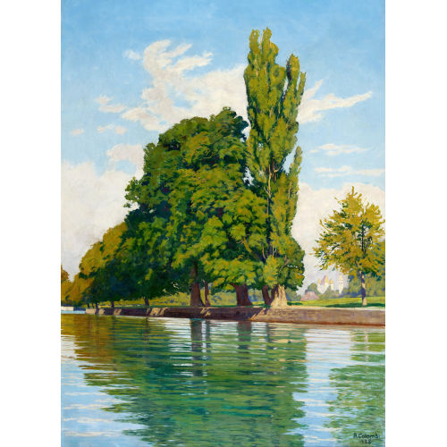 PLINIO COLOMBI : Sonniges Ufer am Thunersee (DOBIASCHOFSKY AUKTIONEN AG)