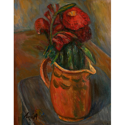 REN� AUBERJONOIS : 'Le bouquet rouge' (DOBIASCHOFSKY AUKTIONEN AG)