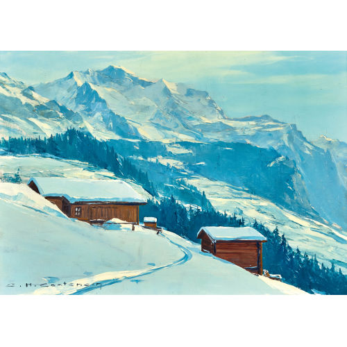 CHARLES-HENRI CONTENCIN : 'Neige � Wengen' (DOBIASCHOFSKY AUKTIONEN AG)