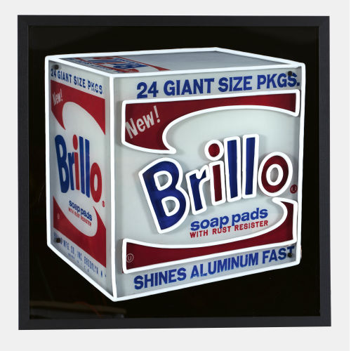 ANDY WARHOL : Leuchtschild 'Brillo' (DOBIASCHOFSKY AUKTIONEN AG)