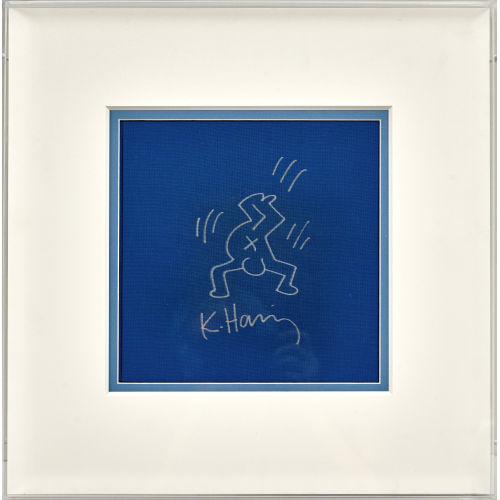 KEITH HARING : Ohne Titel (Zeichnung auf Bucheinband) (DOBIASCHOFSKY AUKTIONEN AG)