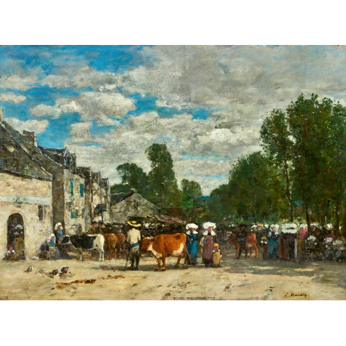 EUG�NE-LOUIS BOUDIN : 'Foire en Bretagne' (DOBIASCHOFSKY AUKTIONEN AG)