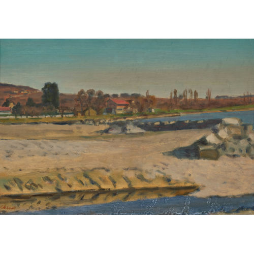 CHARLES LOUIS AUGUSTE CHINET : Seeuferpartie (DOBIASCHOFSKY AUKTIONEN AG)