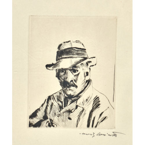 LOVIS CORINTH : 'Selbstbildnis im Strohhut' (DOBIASCHOFSKY AUKTIONEN AG)