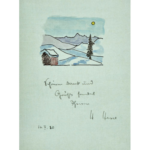HERMANN HESSE : Engadiner Winterlandschaft (DOBIASCHOFSKY AUKTIONEN AG)