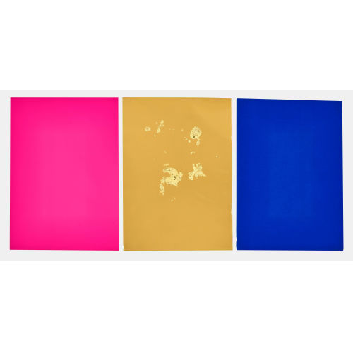 YVES KLEIN : 'Monochrome und Feuer' (Triptyche de Krefeld) (DOBIASCHOFSKY AUKTIONEN AG)