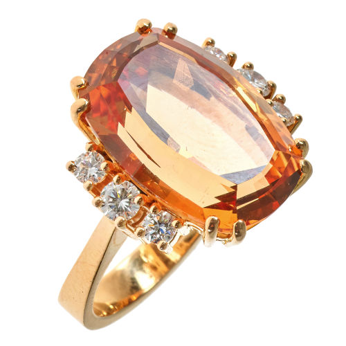 TOPAS-BRILLANT-RING : (DOBIASCHOFSKY AUKTIONEN AG)