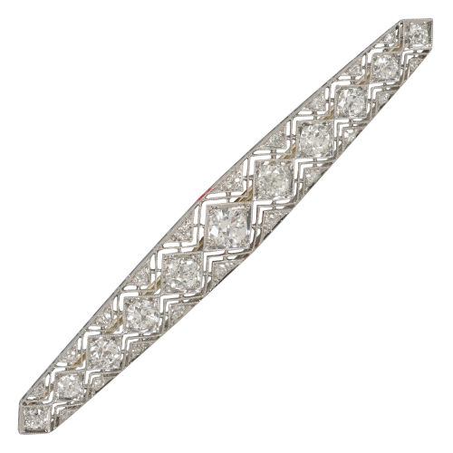 DIAMANT-BROSCHE : (DOBIASCHOFSKY AUKTIONEN AG)