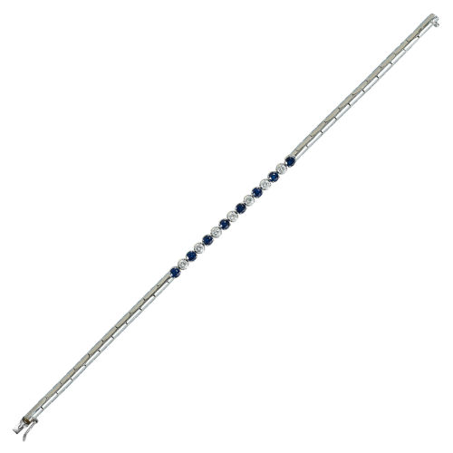 SAPHIR-BRILLANT-BRACELET : (DOBIASCHOFSKY AUKTIONEN AG)