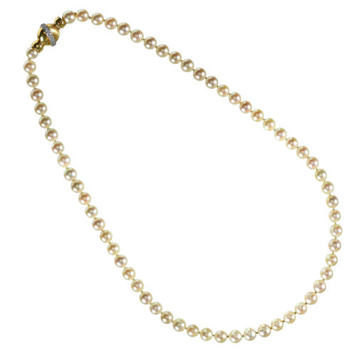 PERLEN-BRILLANT-COLLIER : (DOBIASCHOFSKY AUKTIONEN AG)