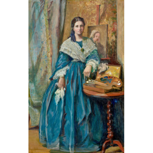 GERTRUD ELISABETH ST�CKELBERG : Selbstportr�t mit Staffelei und Palette (DOBIASCHOFSKY AUKTIONEN AG)